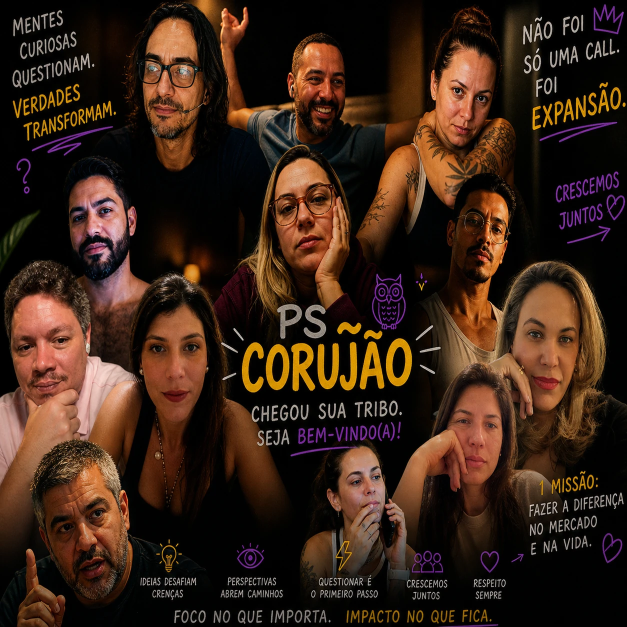 Grupo de pessoas em um ambiente acolhedor e — Petrúcio observa a transformação das verdades em meio a questionamentos e risada