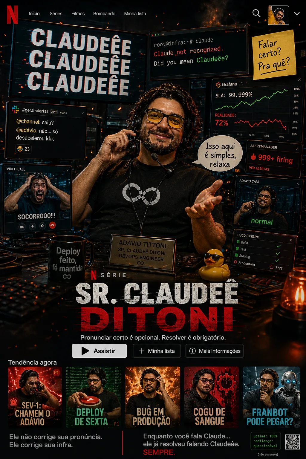 Adávio Tittoni ensinando DevOps com calma — DevOps e Didática — Adávio no plantão ensinando que no caos a calma é a maior da