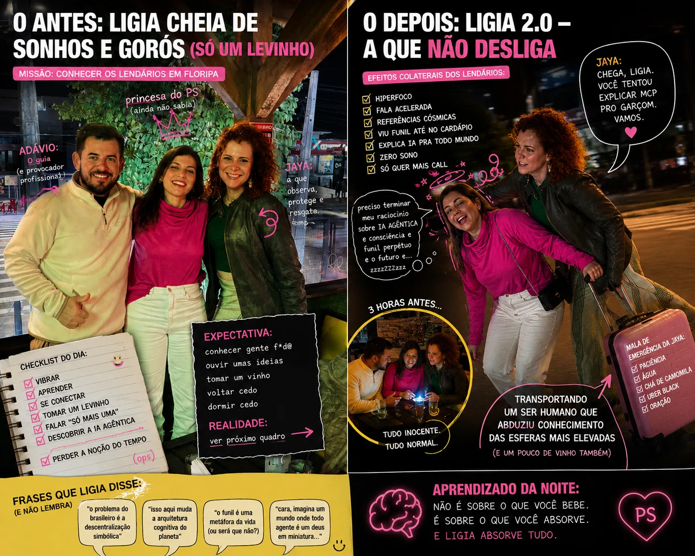 "Jaya cansou da prolixidade e da fofoca — Prolixo pra mim é igual chakra bloqueado: só gera nó na cabeça e no spirit.