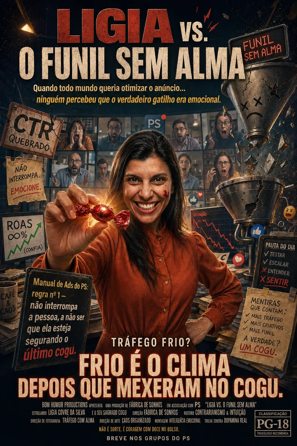 "Ligia vs. O Funil Sem Alma" — Frio é o clima depois que mexeram no Cogu. Regra nº 1: não interrompa a pessoa, 