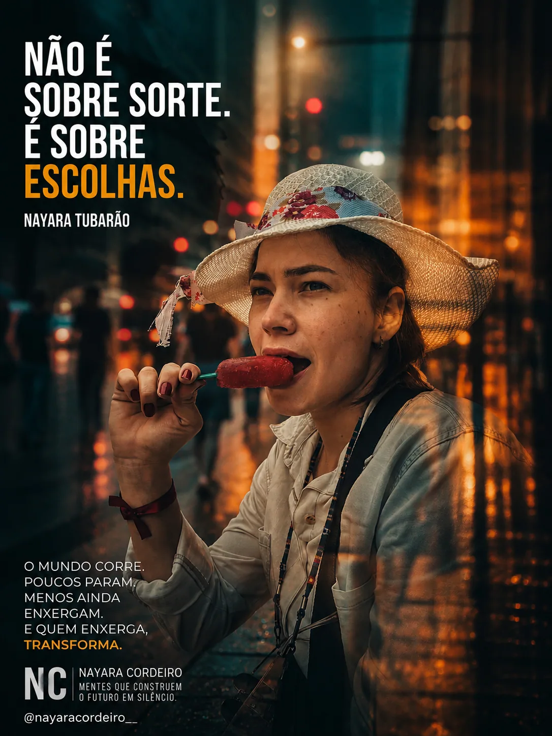 Nayara — Cordeiro — Presença de quem não precisa gritar pra ser ouvida.