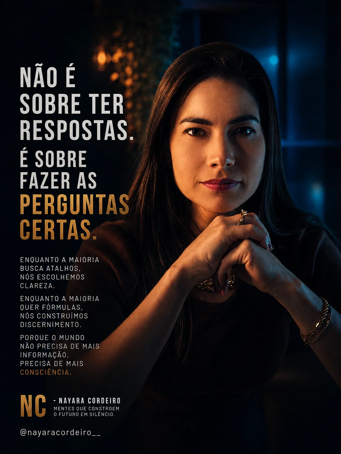 Nayara — Cordeiro — Nayara Cordeiro. Foco no que importa.