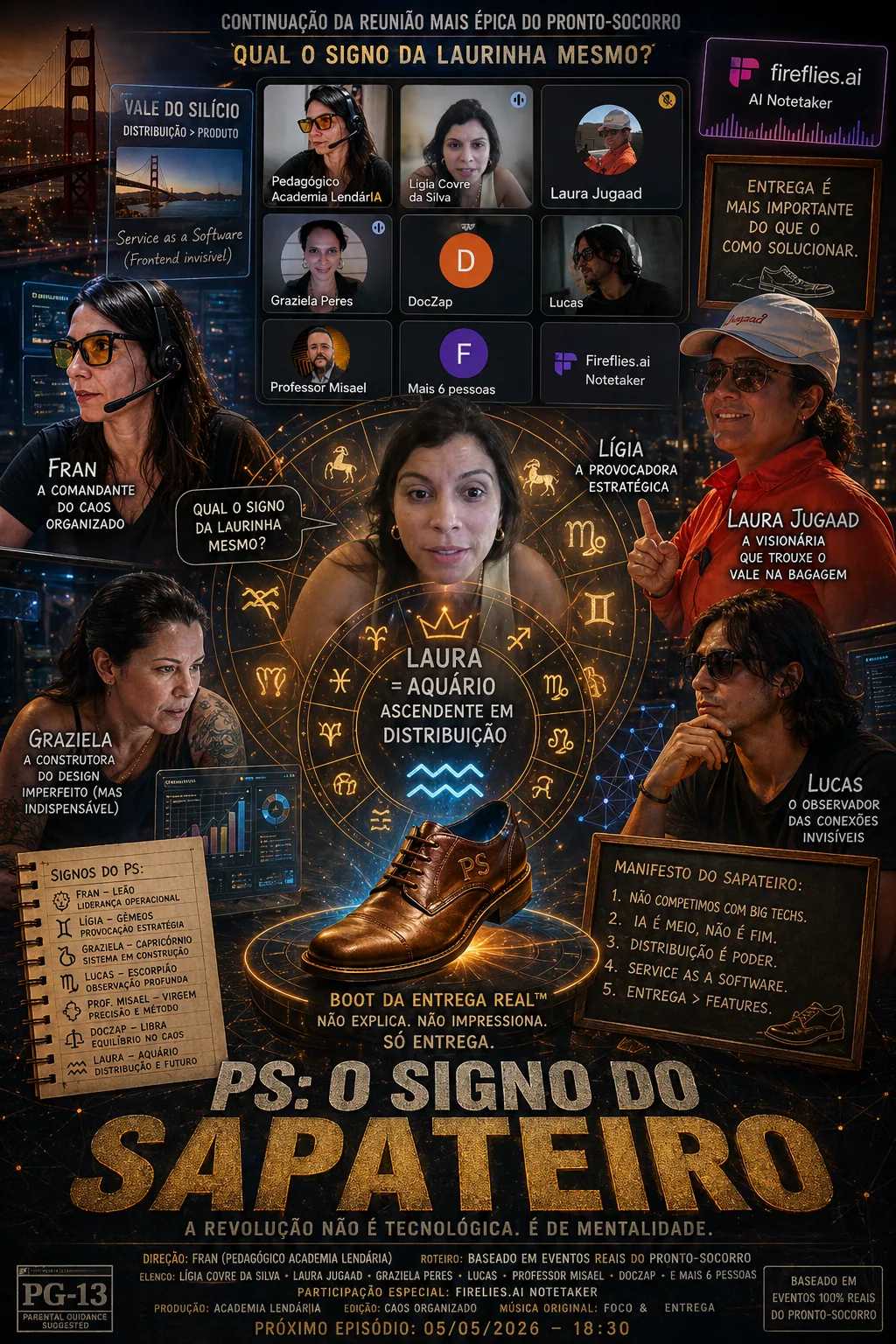 FranBot operando — O Signo do Sapateiro: Laura é aquário com ascendente em distribuição. A revoluçã
